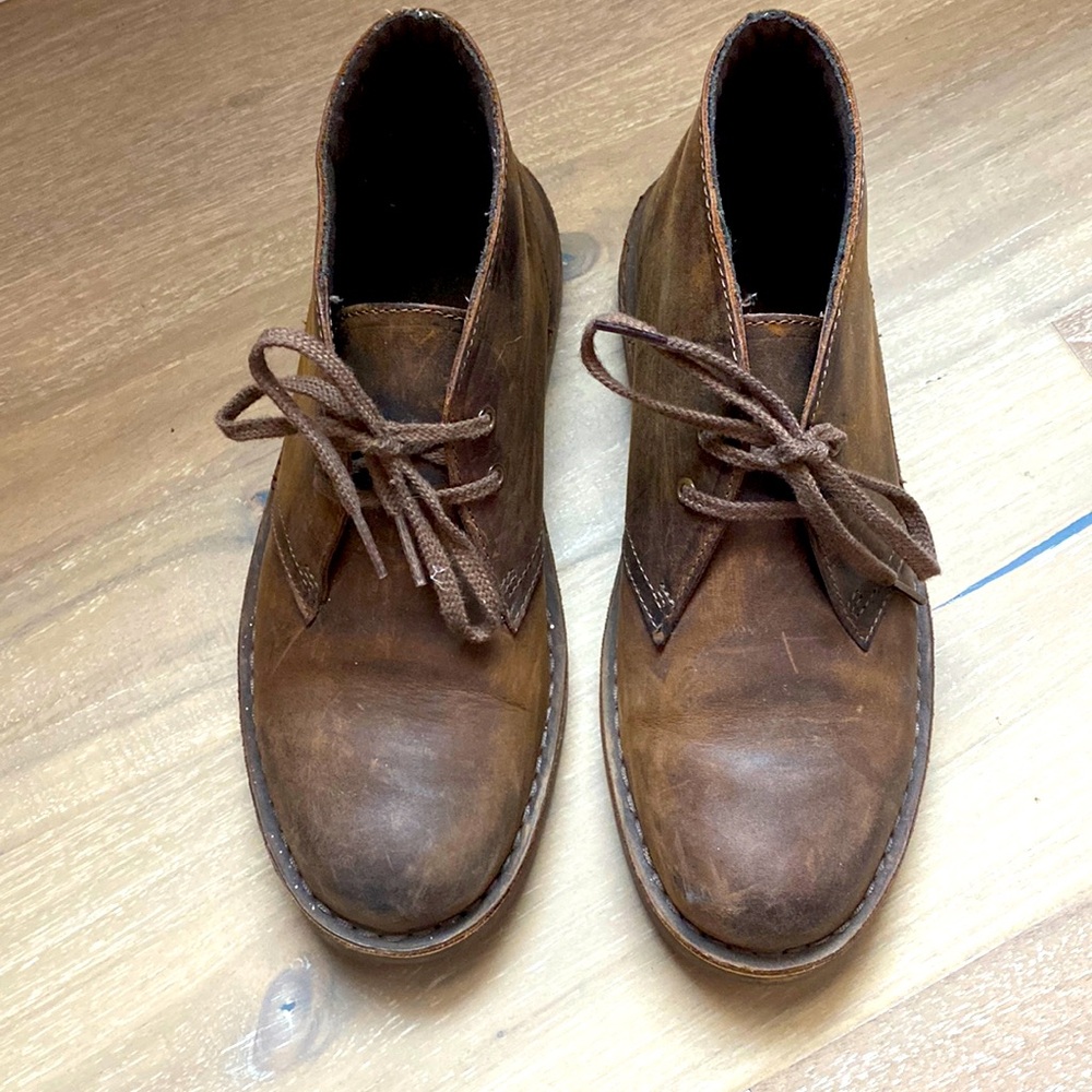 Brown leather Clark’s Chukkas